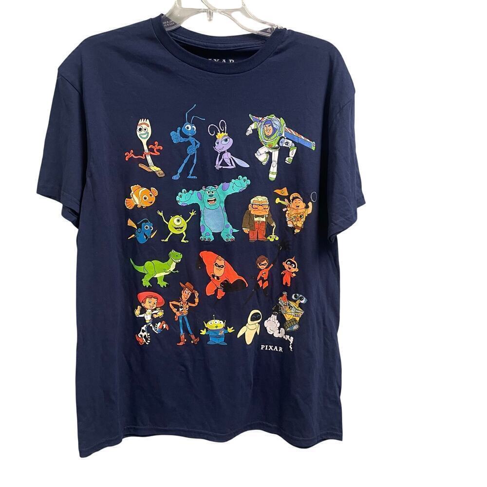 Pixar Mens Size Large Graphic Tee Character Print Disney